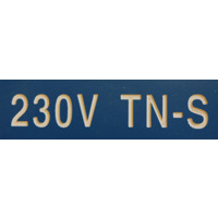 MERKESKILT 230V TN-S 25X80MM (BLÅ)