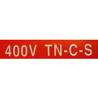 MERKESKILT 400V TN-C-S 25X100MM (RØD) CV020275