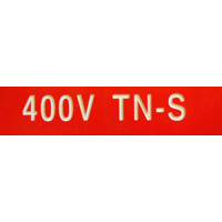 MERKESKILT 400V TN-S 25X80MM (RØD)