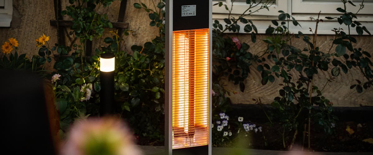 Gulvstående terrassevarmer Terrassevarmer som kan flyttes etter behov