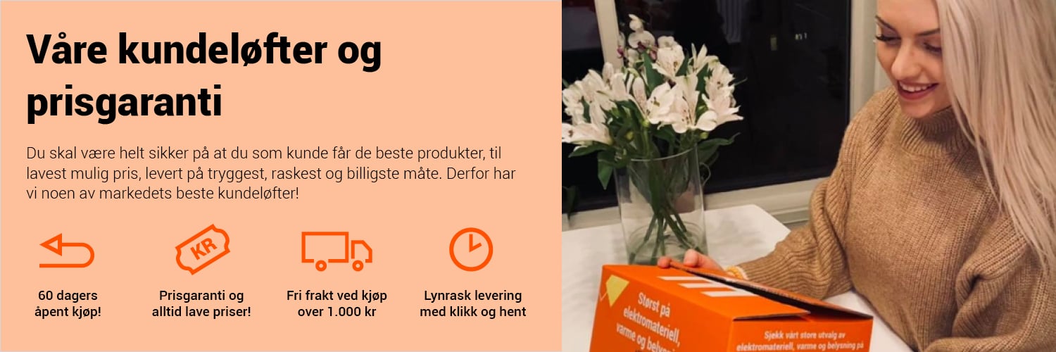 Når du handler hos Elektroimportøren skal du bli 100% fornøyd og få god verdi for pengene! Når du handler hos Elektroimportøren skal du bli 100% fornøyd og få god verdi for pengene!