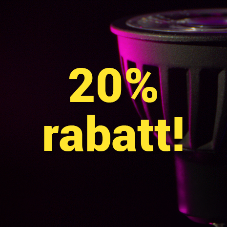20% rabatt p lyskilder fra Namron