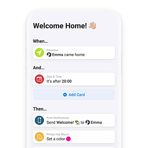 F hele ditt smarthus inn i en app med Homey