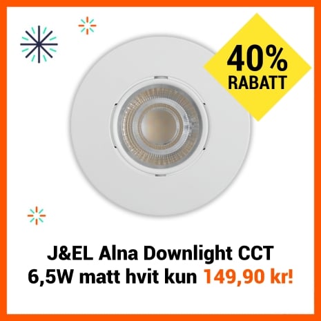 Alna Downlight CCT 6,5W matt hvit