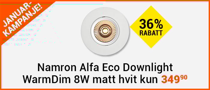 Namron Alfa Eco Downlight WarmDim 8W