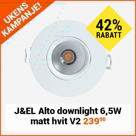 J&EL Alto downlight 6,5w matt hvit v2
