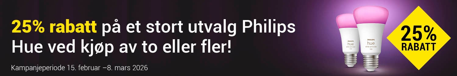 F� 25% rabatt ved kj�p av to eller flere utvalgte Hue produkter!
