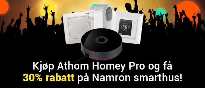 -30% p namron smarthus ved kjp av Homey Pro