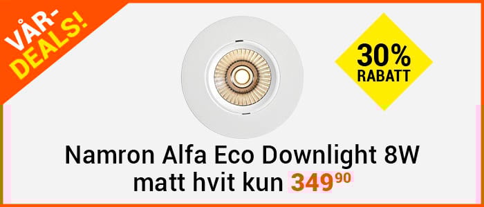 Alfa Eco Downlight 8W matt hvit