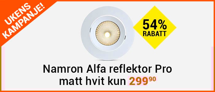 Alfa reflektor Pro matt hvit