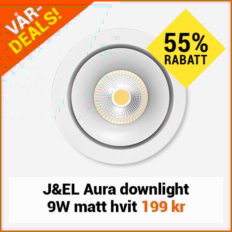Aura downlight 9W matt hvit
