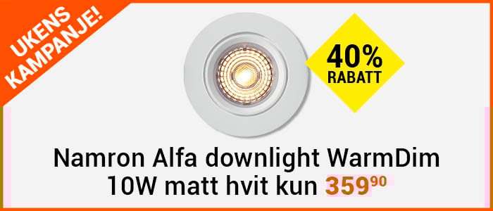 Alfa Downlight WarmDim 10W matt hvit