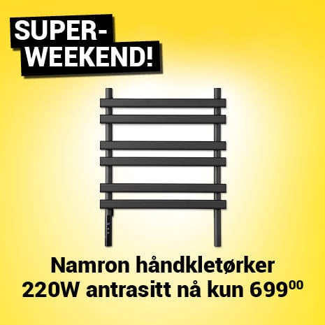Namron h�ndklet�rker 220w antrasitt