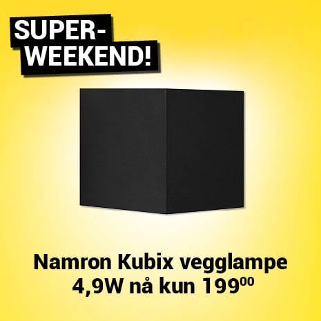 Kubix Vegglampe 4,9w Sort