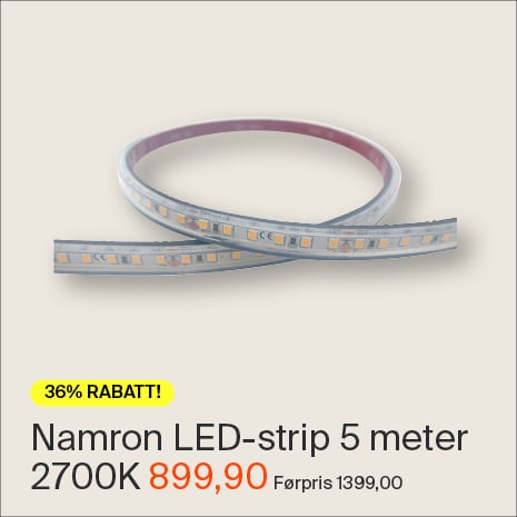 Namron LED strip 5m 2700K 14,4W IP67