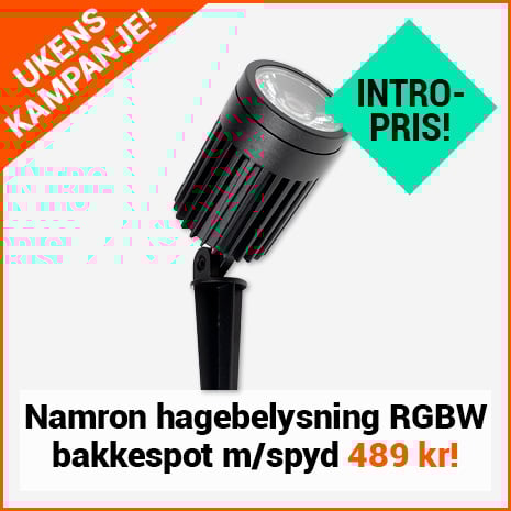 Hagebelysning bakkespot m/spyd RGBW 12v