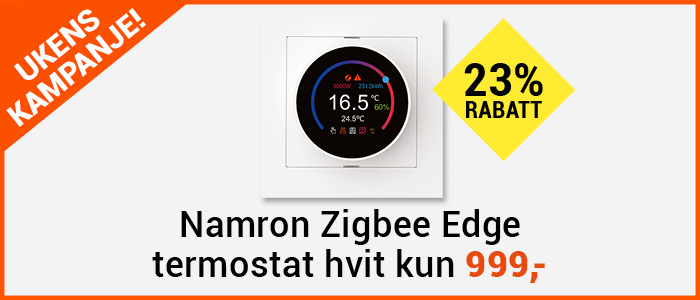Namron Zigbee Edge Termostat - Hvit