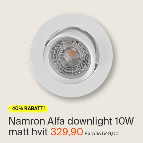 Alfa Downlight 10W matt hvit