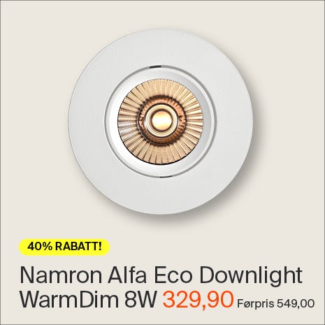 Alfa Eco Downlight WarmDim 8W matt hvit