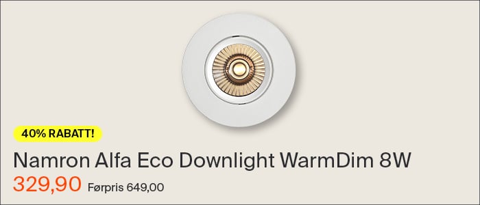 Alfa Eco Downlight WarmDim 8W matt hvit