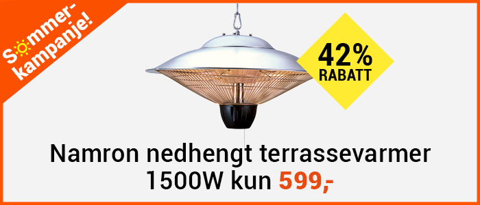 Nedhengt Terrassevarmer 1500W 51cm