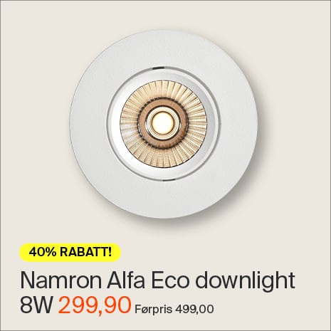Alfa Eco Downlight 8W matt hvit