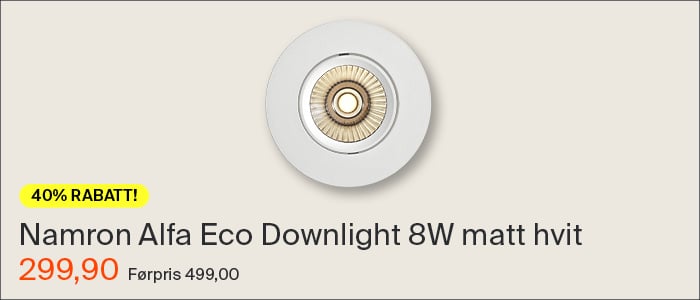 Alfa Eco Downlight 8W matt hvit