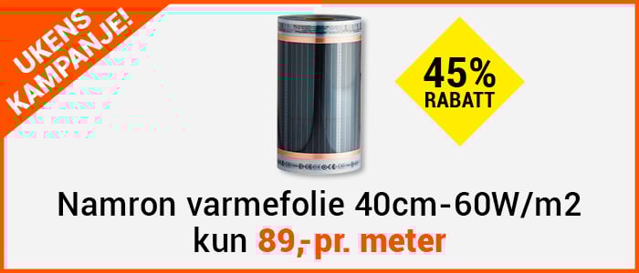 -25% Namron varmefolie