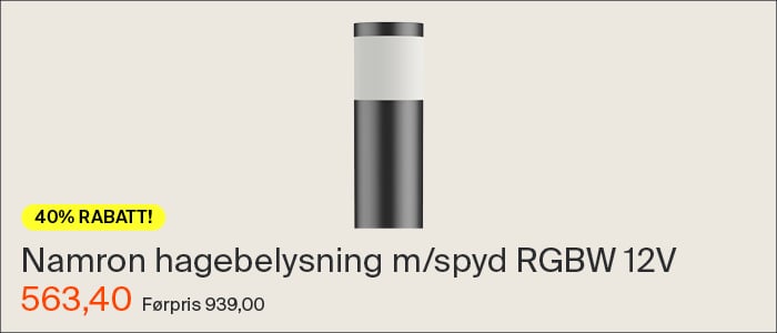 Namron hagebelysning m/spyd RGBW 12v