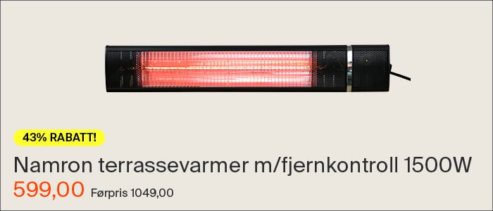 Terrassevarmer m/Fjernkontroll 1500W