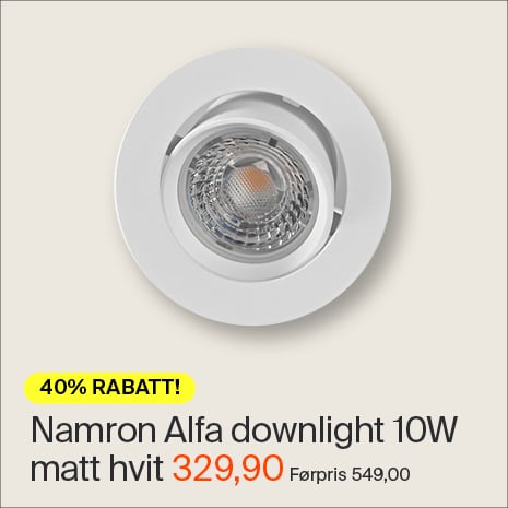 Alfa Downlight 10W matt hvit
