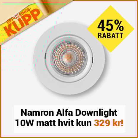 Alfa Downlight 10W matt hvit