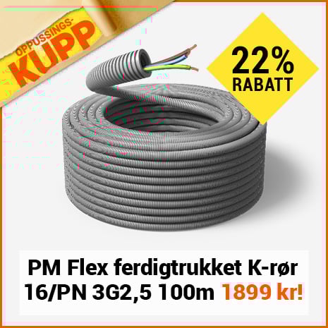 Ferdigtrukket K-rr 16/PN 3G2,5 100m PM Flex