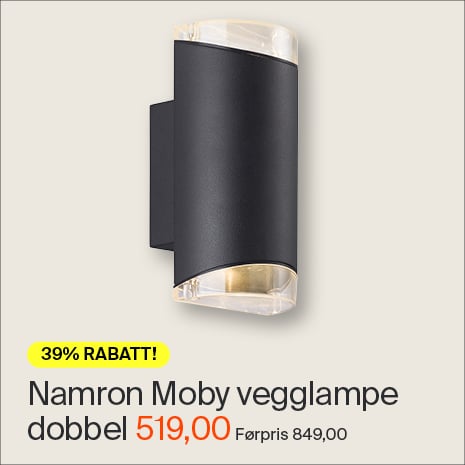 Moby vegglampe dobbel GU10