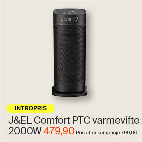 J&EL Comfort PTC varmevifte 2000w