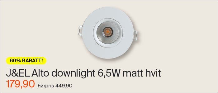 J&EL Alto downlight 6,5W matt hvit
