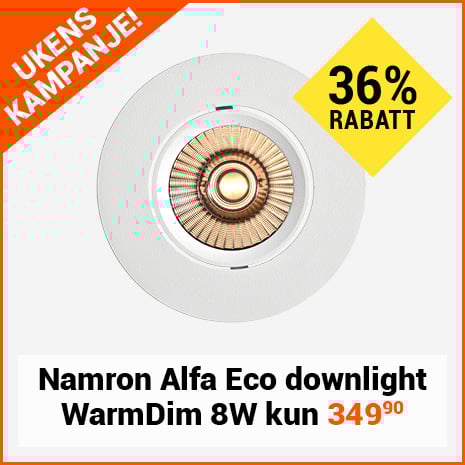 Alfa Eco Downlight WarmDim 8W matt hvit