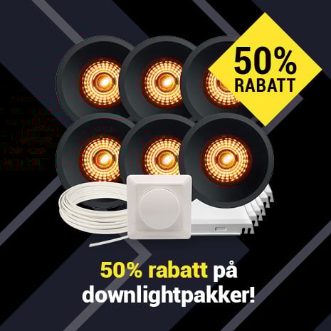 -50% p Namron downlightpakker
