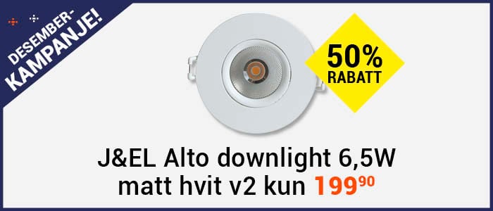 J&EL Alto downlight 6,5w matt hvit v2