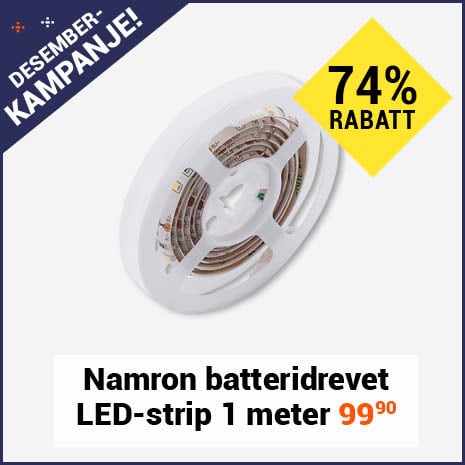 LED Strip med sensor 1m Batteri 3000K