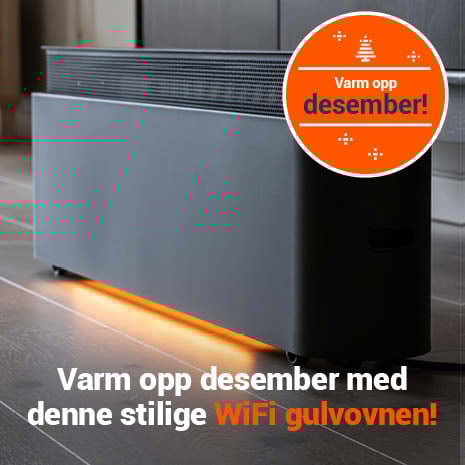 Namron gulvovn wifi 2200w antrasitt