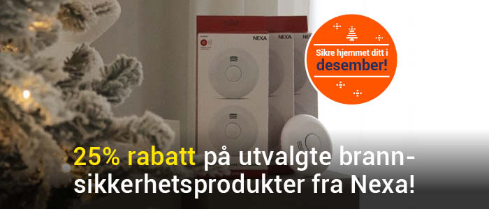 -25 % p utvalgt Nexa brannsikkerhet
