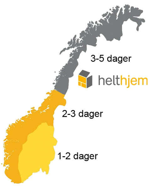 Leveringstid med helthjem i Norge