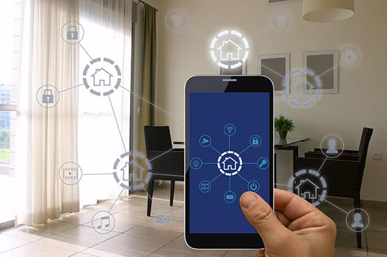 Illustrasjon av smarthus i hjemmet Hvor smart kan et hus egentlig bli?