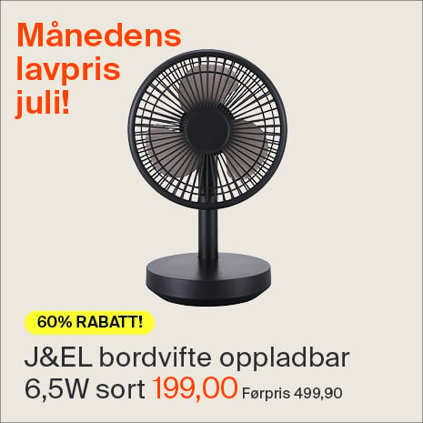 Bordvifte Oppladbar 6,5w Sort