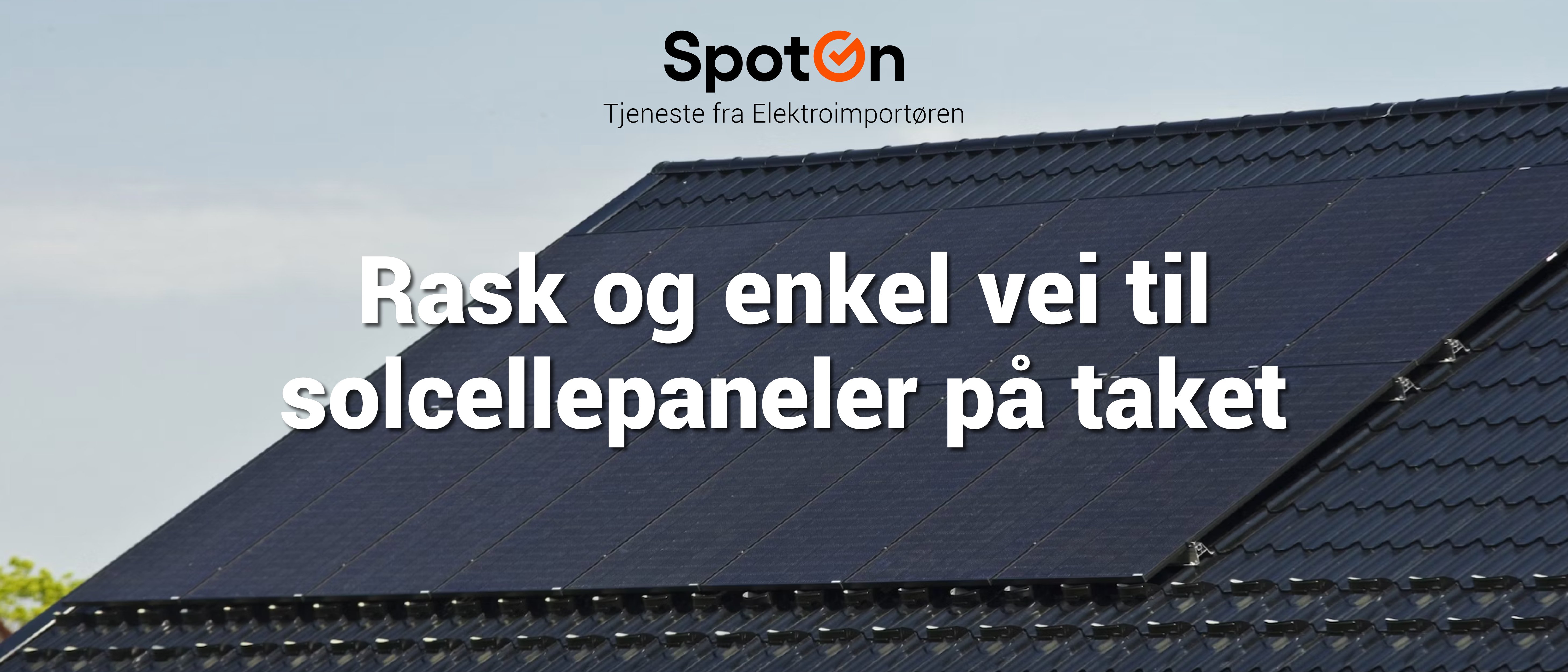 Solceller ferdig montert med Spoton