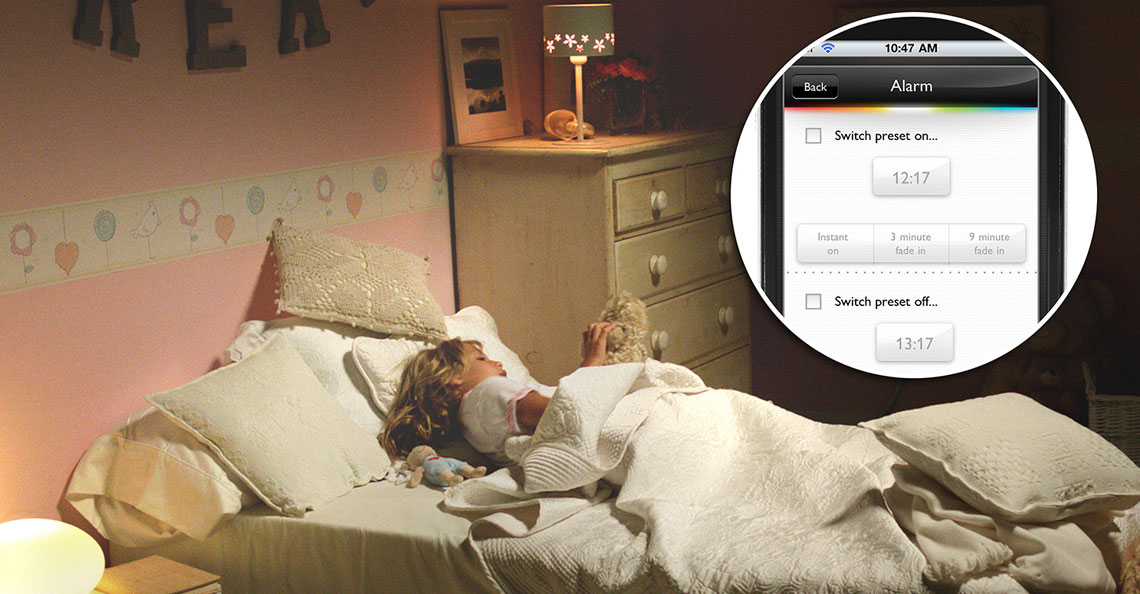 Philips Hue gjør lysstyringen på et barnerom til en lek Philips Hue gjør lysstyringen på et barnerom til en lek