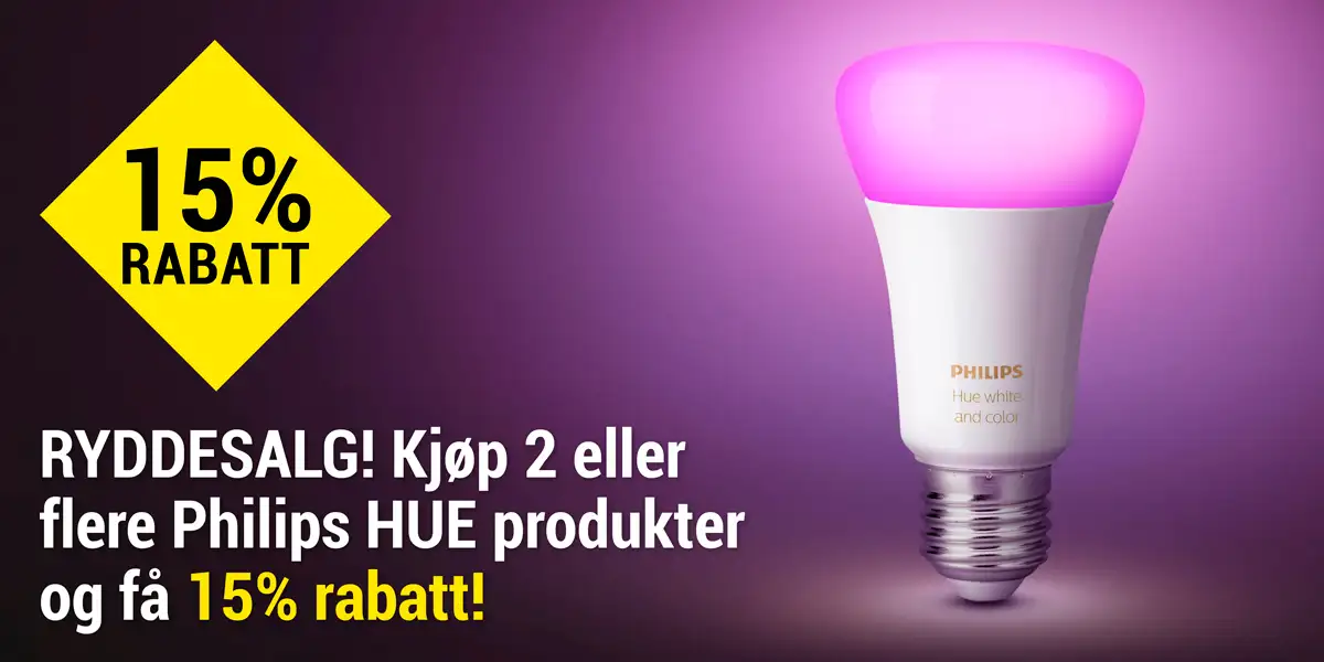 Ryddesalg Philips Hue Ryddesalg Philips Hue