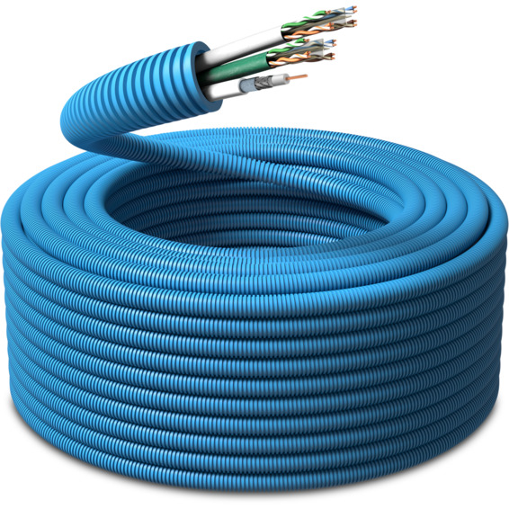 Ferdigtrukket K-rør 20/2xUTP6+RG6T LSZH Rull 100 meter Ferdigtrukket K-rør 20/2xUTP6+RG6T LSZH Rull 100 meter