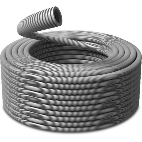 K-rør 16mm Korrugert plastrør PVC Grå 50m PM Flex K-rør 16mm Korrugert plastrør PVC Grå 50m PM Flex